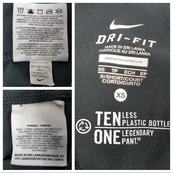Two Pairs!! Nike Dri-Fit Black Pants Bundle XS - Picture 4 of 7